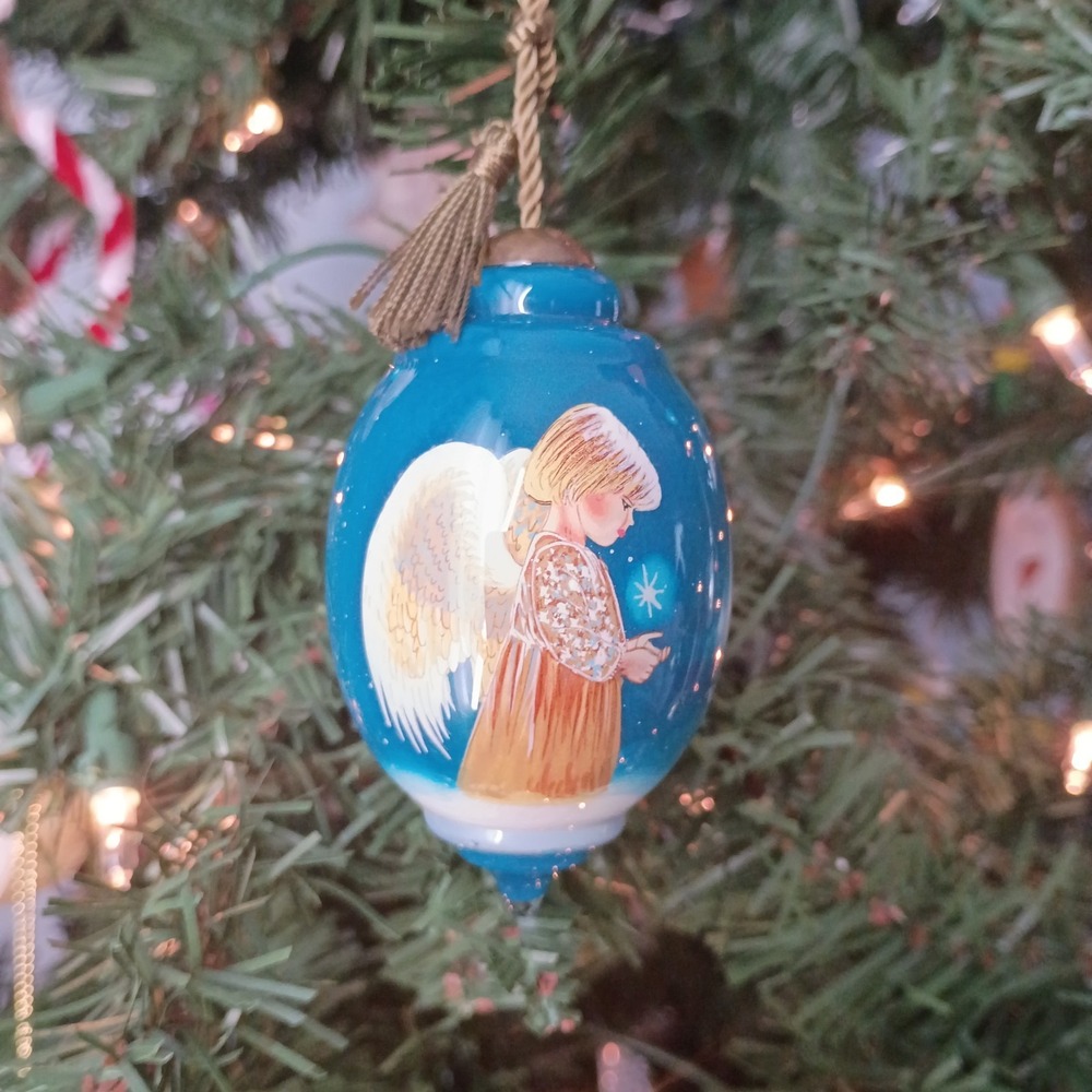 Ne'Qwa Art Wishing On A Star Dona Gelsinger 2015 Christmas Ornament in Box Angel